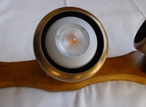Deckenlampe 3 Strahler drehbar 3 x 60 W Holz braun Metall bronzeoptik auch LED geeignet 250 V Bild 7
