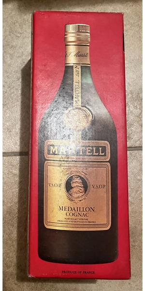 MARTELL & Co Cognac, VSOP, Medaillon, GRANDE FINE COGNAC, 700 ml, RETRO, sehr alt, 1970er Jahre, OVP Bild 1