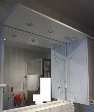 KAMA Möbelwerk Badezimmer großer Spiegel 76 x 67 cm Rahmen weiß 80 x 72 cm Aufhängung Bild 7