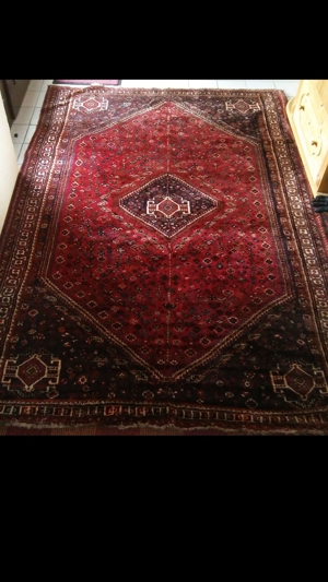 Persian Handgeknüpfter Gashgai Teppich,Rot (260 x 172 = 4,47 qm) Bild 15