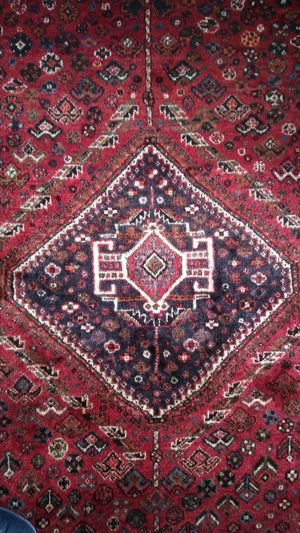 Persian Handgeknüpfter Gashgai Teppich,Rot (260 x 172 = 4,47 qm) Bild 8
