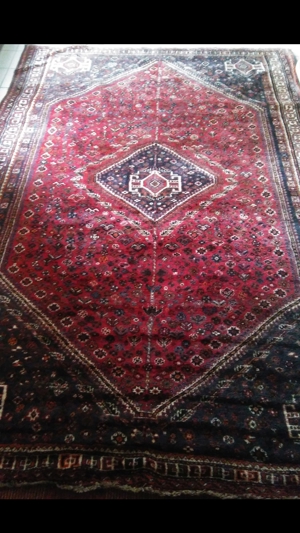 Persian Handgeknüpfter Gashgai Teppich,Rot (260 x 172 = 4,47 qm) Bild 4
