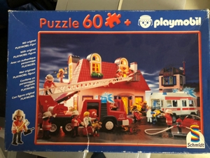 Puzzle Playmobil, Feuerwehreinsatz, 60 Teile Puzzle