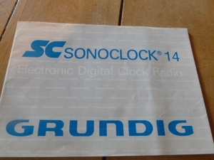 Bedienungsleitung Uhrenradio Grundig SC Sonoclock 14