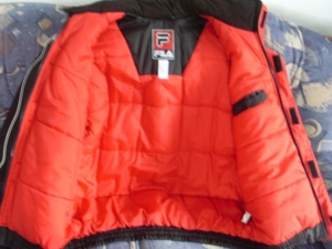Fila Jacke Winter Bomber Schwarz Vintage L M Sportlich Stylisch Bild 6