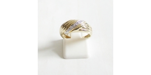 Ring Gelbgold Diamanten Goldschmuck 333er / 8 kt. Edelsteine Bild 3