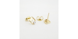 Ohrringe Gold 375er Brillant Ohrschmuck 9 kt Diamant 3017 Bild 2
