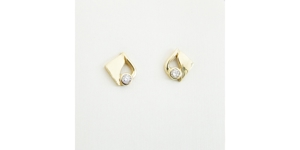 Ohrringe Gold 375er Brillant Ohrschmuck 9 kt Diamant 3017 Bild 3