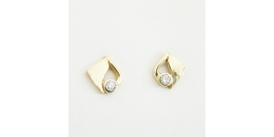 Ohrringe Gold 375er Brillant Ohrschmuck 9 kt Diamant 3017 Bild 1