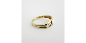 Ring Gold 333er Diamant 8 kt bicolor Goldschmuck Bandring 2028 Bild 4