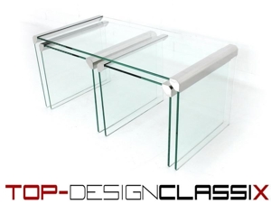 wie neu! Gallotti Radice T35 R Glas Tisch Set Couchtisch Gr. L