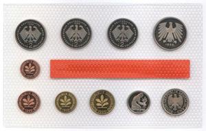 DM Kursmünzensatz von 1999, Münzstätte : alle Münzen von Hamburg (J) Bild 2