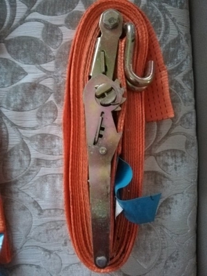 Zurrgurt / Spanngurt, / Schwerlast-Spanngurt, neuwertig, da nur 1 x benutzt, B 5cm, L 8 m Bild 3