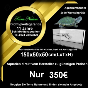 Schildkrötenaquarium mit Insel 160x60x70 cm Aquarium Hersteller Bild 6