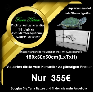 Schildkrötenaquarium mit Insel 150x60x70 cm Aquarium Hersteller Bild 11
