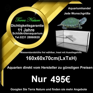 Schildkrötenaquarium mit Insel 150x60x60 cm Aquarium Hersteller Bild 10