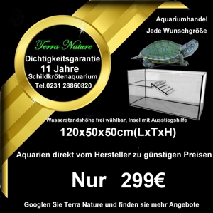 Schildkrötenaquarium mit Insel 180x50x50 cm aquarium hersteller Bild 4