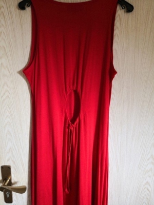 Rotes ausgefallenes Sommerkleid Gr. 46 Bild 2