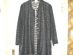 schwarze, neue, exklusive, transparente Bluse Gr. 50 Bild 2
