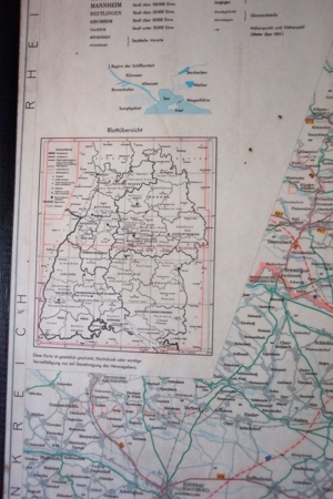 Verwaltungskarte Verkehrskarte Landkarte Baden Württemberg 1976 Bild 4