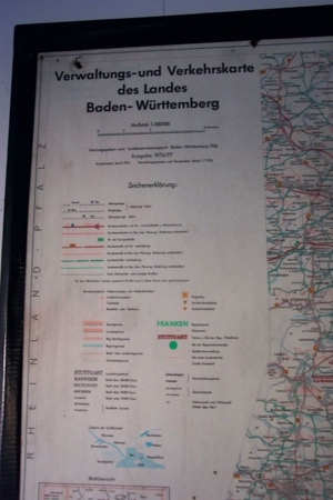 Verwaltungskarte Verkehrskarte Landkarte Baden Württemberg 1976 Bild 2