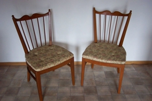 ältere Stuhl Stühle mit Wiener Rattan Geflecht Polster Rosshaar Bild 1