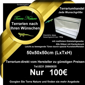 Terrarium : 50x50x100 cm, (LxTxH) für nur 160 EUR Bild 18