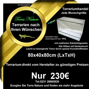 Terrarium : 50x50x100 cm, (LxTxH) für nur 160 EUR Bild 6