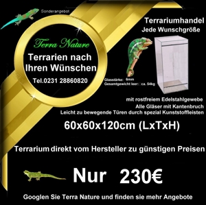 Terrarium : 50x50x100 cm, (LxTxH) für nur 160 EUR Bild 3