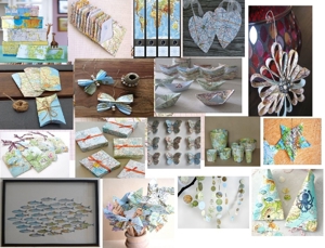 Bastelmaterial mit Bastelvorschlägen zu verschenken