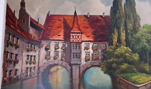 Ölgemälde Nürnberg Heilig Geist Spital Pegnitz Nürnberg Hauptmarkt Bild 7