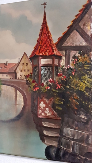 Ölgemälde Nürnberg Heilig Geist Spital Pegnitz Nürnberg Hauptmarkt Bild 8