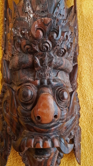 Bali Indonesien Südsee Maske Holz Tribal Art geschnitzt Ethno Bio Kunst Bild 7