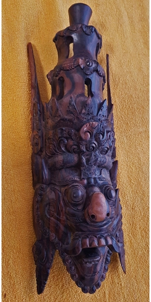 Bali Indonesien Südsee Maske Holz Tribal Art geschnitzt Ethno Bio Kunst Bild 5