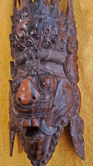 Bali Indonesien Südsee Maske Holz Tribal Art geschnitzt Ethno Bio Kunst Bild 8