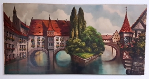 Ölgemälde Nürnberg Heilig Geist Spital Pegnitz Nürnberg Hauptmarkt Bild 2