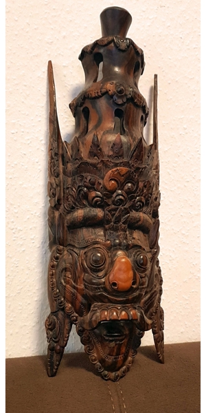 Bali Indonesien Südsee Maske Holz Tribal Art geschnitzt Ethno Bio Kunst