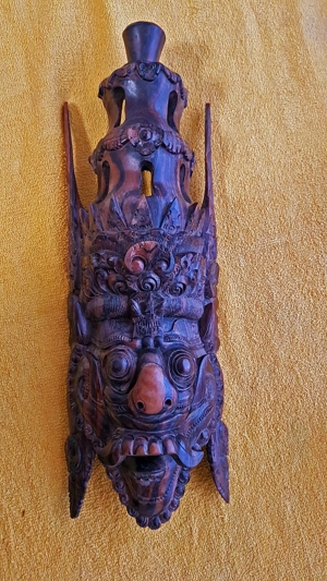 Bali Indonesien Südsee Maske Holz Tribal Art geschnitzt Ethno Bio Kunst Bild 4