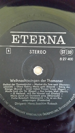 DDR LP "Weihnachtssingen der Thomaner" Bild 8