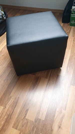 Hocker Sitzwürfel Sitzhocker schwarz