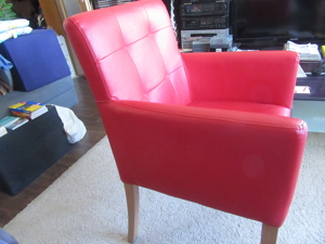 Sessel Stuhl rot retro Bild 3