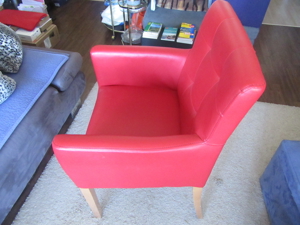 Sessel Stuhl rot retro Bild 1