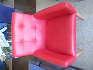 Sessel Stuhl rot retro Bild 2