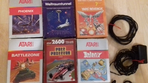 Atari 2600 Konsole mit 2 Joystick, 1Gamepad und 6 Spielen. Bild 3