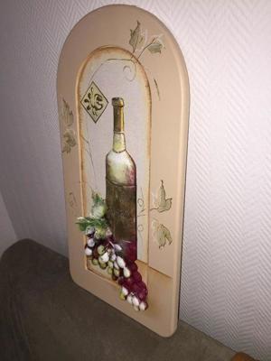 wunderschönes Bild (60x31cm) mit einer Weinflasche, Wohnzimmer, Bild 6