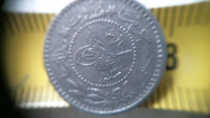 N56-10 Para-Sultan Mehmed V resat-1327-1911-3.Reg.J.-10 EUR, Motiv Thugra,Topzustand, Bild 3