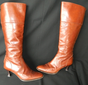 Overknee Lederstiefel Gr.37 mit Bleistiftabsatz, ca. 86 cm hoch, Lederstiefel Everest Gr.37, ca.40cm Bild 4