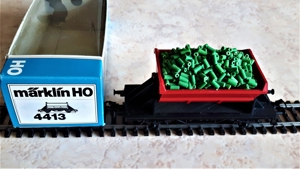 Märklin 4413 Muldenkippwagen Lore Kippwagen NEUWERTIG HO TOP OVP Bild 2