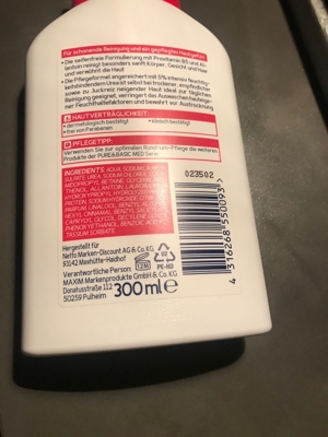 Pure & Basic Med Sensitive 2in1 Dusche & Shampoo mit 5% Urea Bild 2