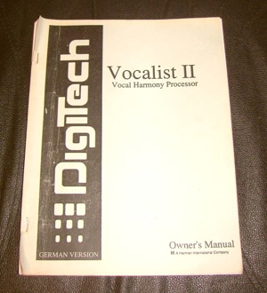 Bedienungsanleitung deutsch für DigiTech Vocalist II Owner``s Manual Vocal Bild 9